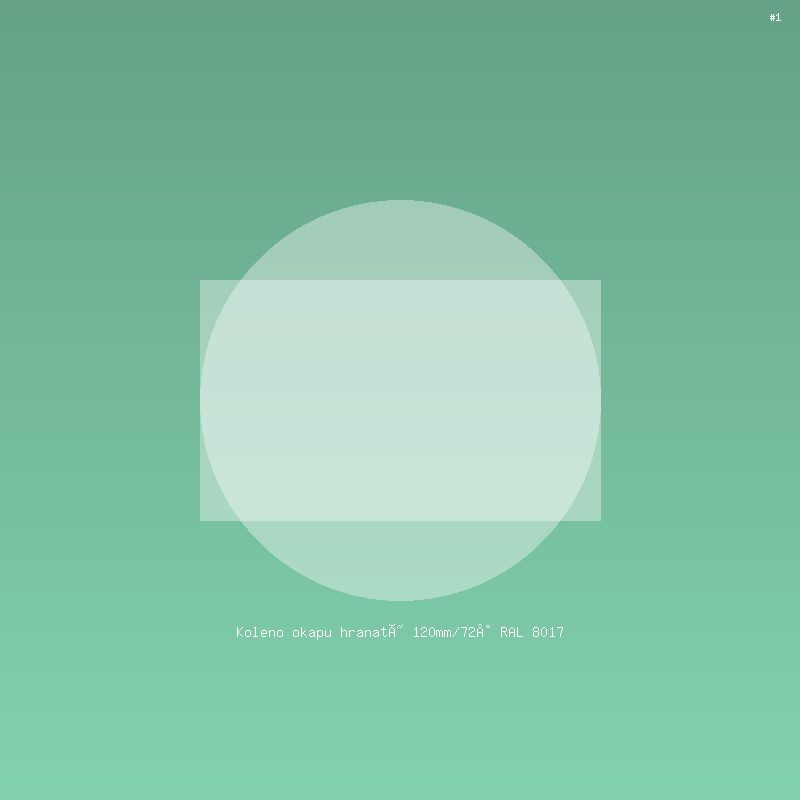 Koleno okapu hranatý 120mm/72° RAL 8017