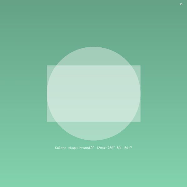 Koleno okapu hranatý 120mm/72° RAL 8017