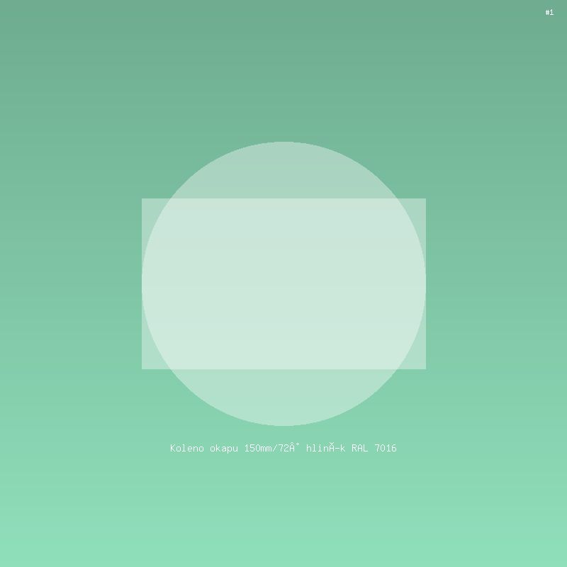 Koleno okapu 150mm/72° hliník RAL 7016