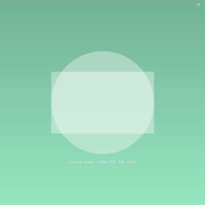 Koleno okapu 125mm/72° RAL 9005