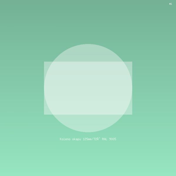 Koleno okapu 125mm/72° RAL 9005