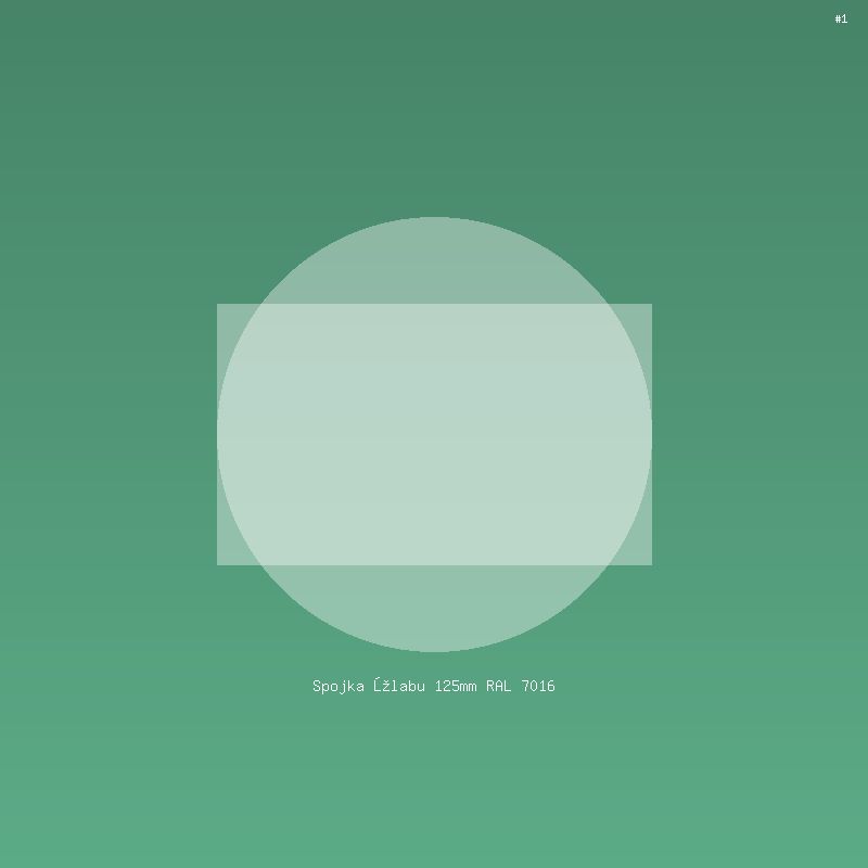 Spojka žlabu 125mm RAL 7016