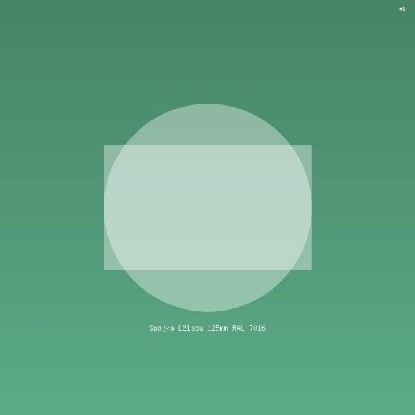 Spojka žlabu 125mm RAL 7016