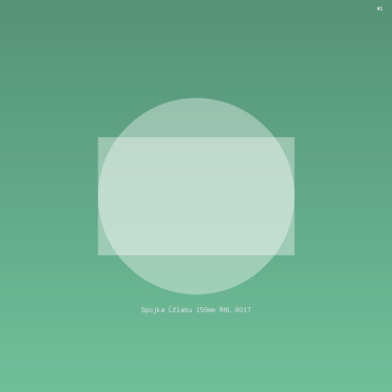 Spojka žlabu 150mm RAL 8017