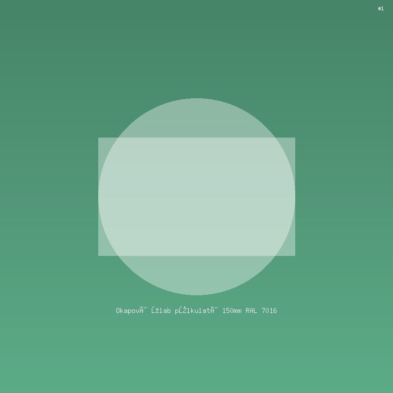 Okapový žlab půlkulatý 150mm RAL 7016