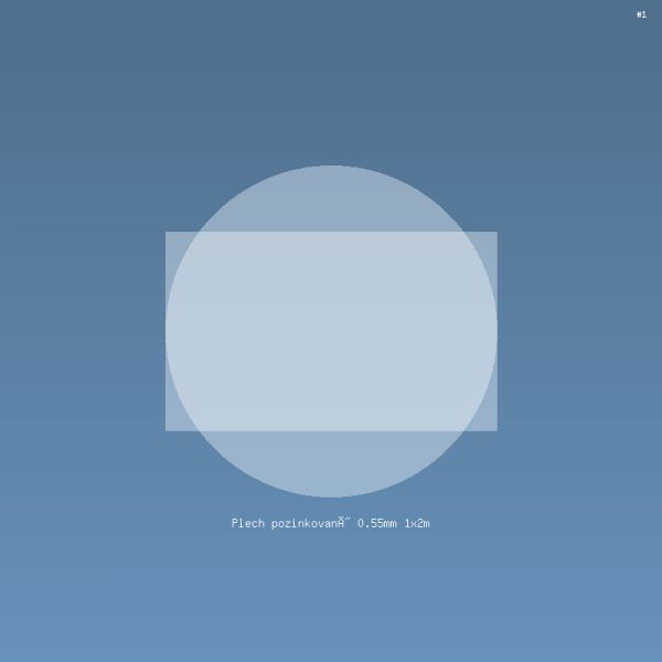 Plech pozinkovaný 0.55mm 1x2m