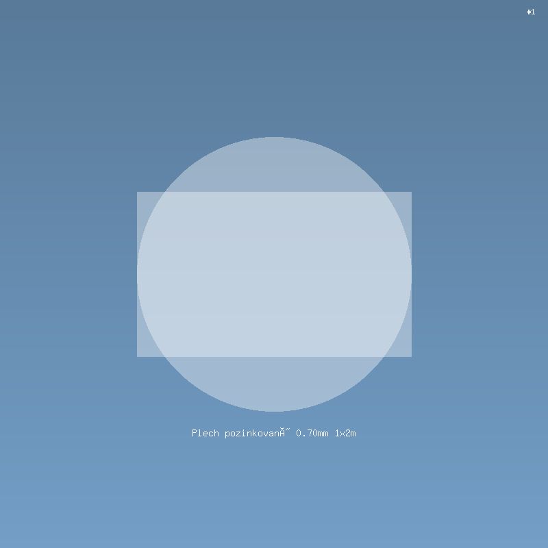 Plech pozinkovaný 0.70mm 1x2m