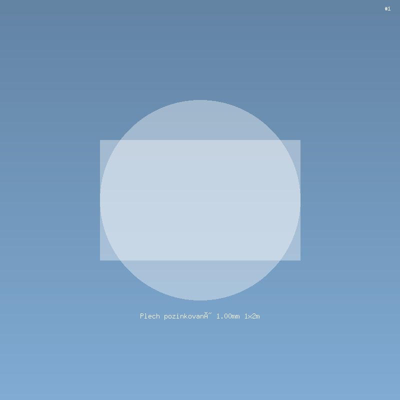 Plech pozinkovaný 1.00mm 1x2m