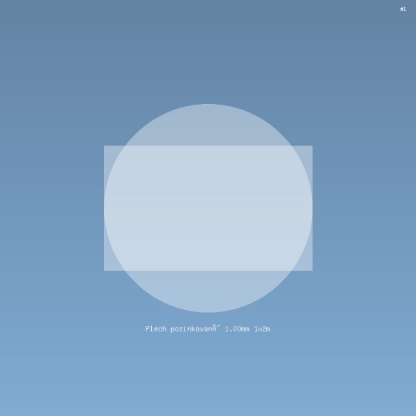 Plech pozinkovaný 1.00mm 1x2m