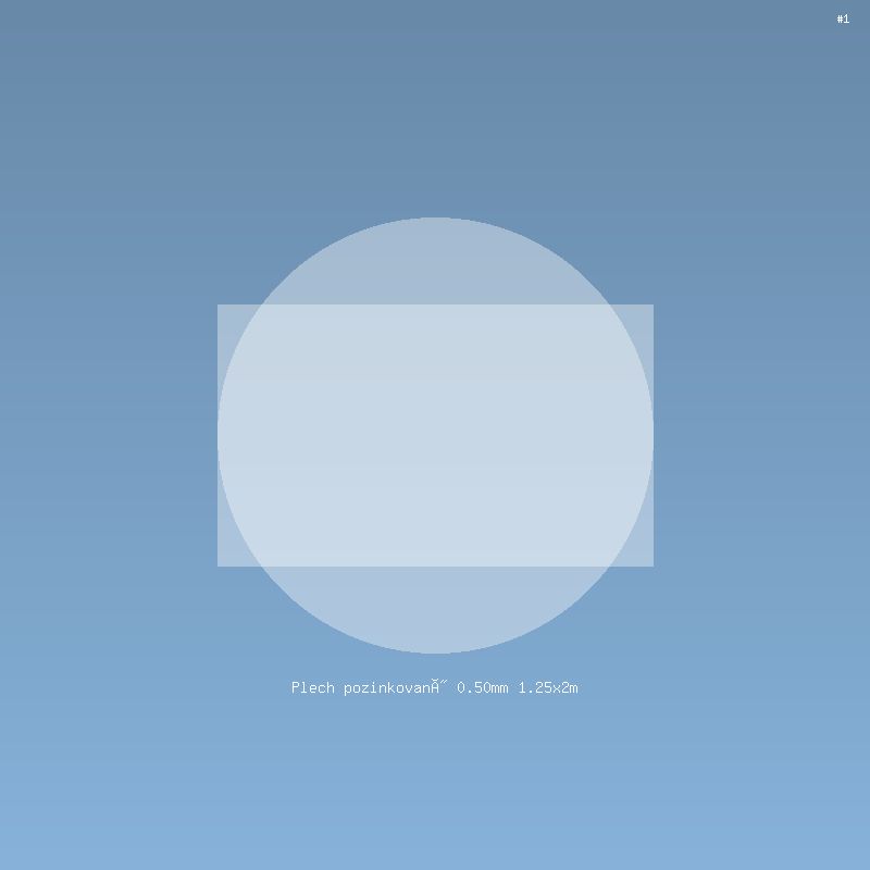 Plech pozinkovaný 0.50mm 1.25x2m