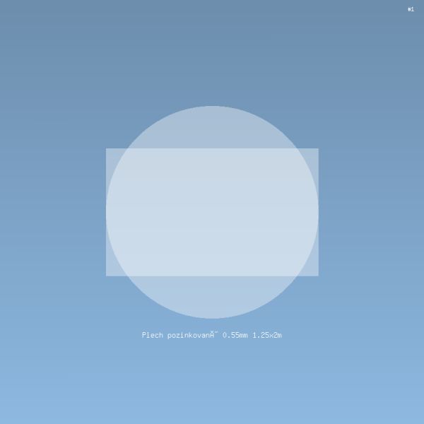 Plech pozinkovaný 0.55mm 1.25x2m