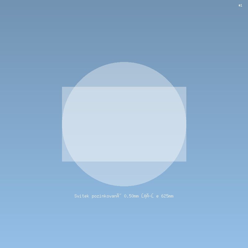 Svitek pozinkovaný 0.50mm šíře 625mm