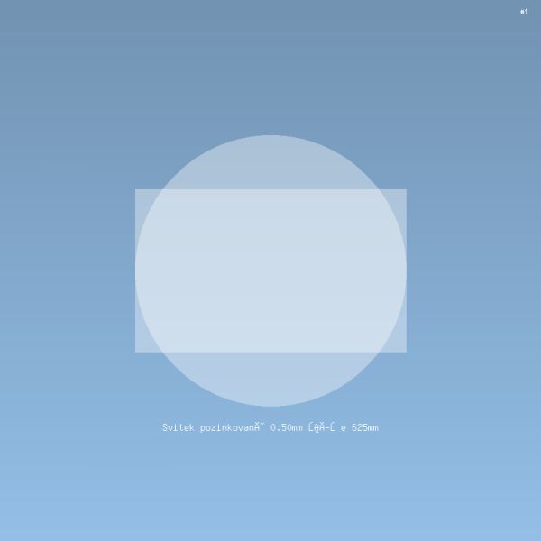 Svitek pozinkovaný 0.50mm šíře 625mm