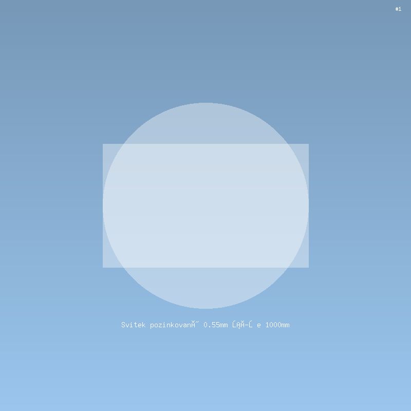 Svitek pozinkovaný 0.55mm šíře 1000mm