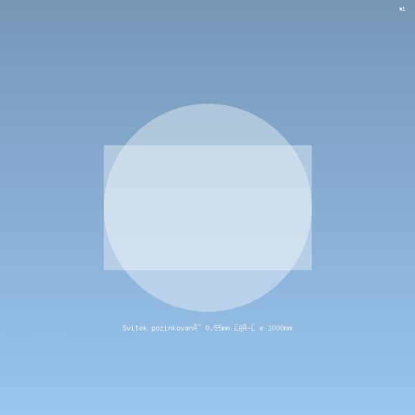 Svitek pozinkovaný 0.55mm šíře 1000mm