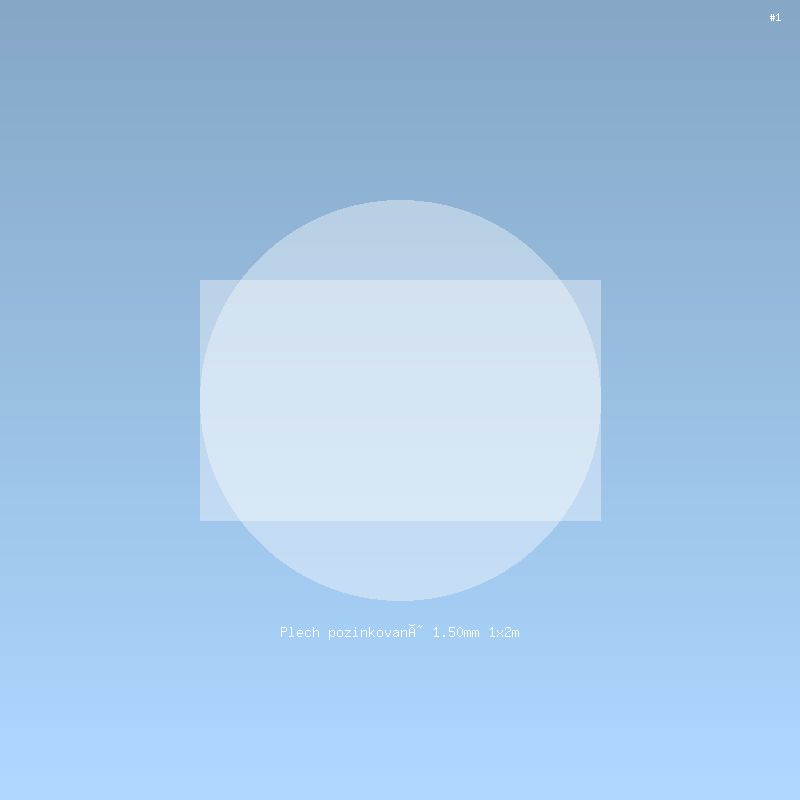 Plech pozinkovaný 1.50mm 1x2m