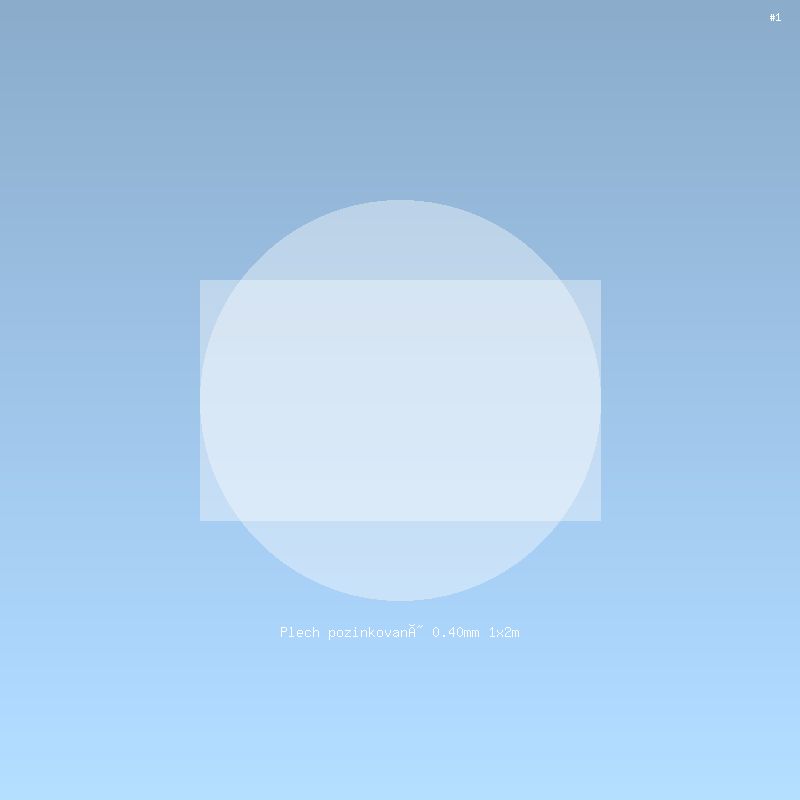 Plech pozinkovaný 0.40mm 1x2m