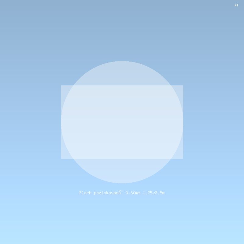 Plech pozinkovaný 0.60mm 1.25x2.5m