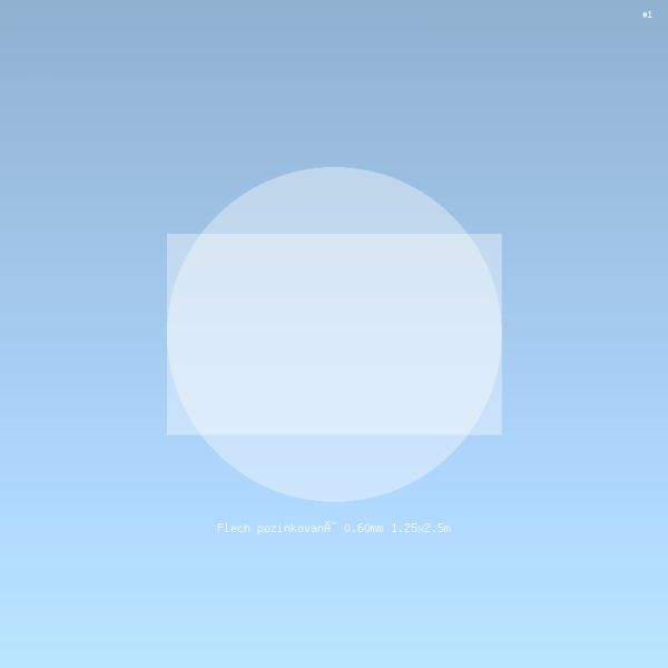 Plech pozinkovaný 0.60mm 1.25x2.5m