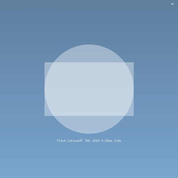 Plech lakovaný RAL 6020 0.50mm 1x2m