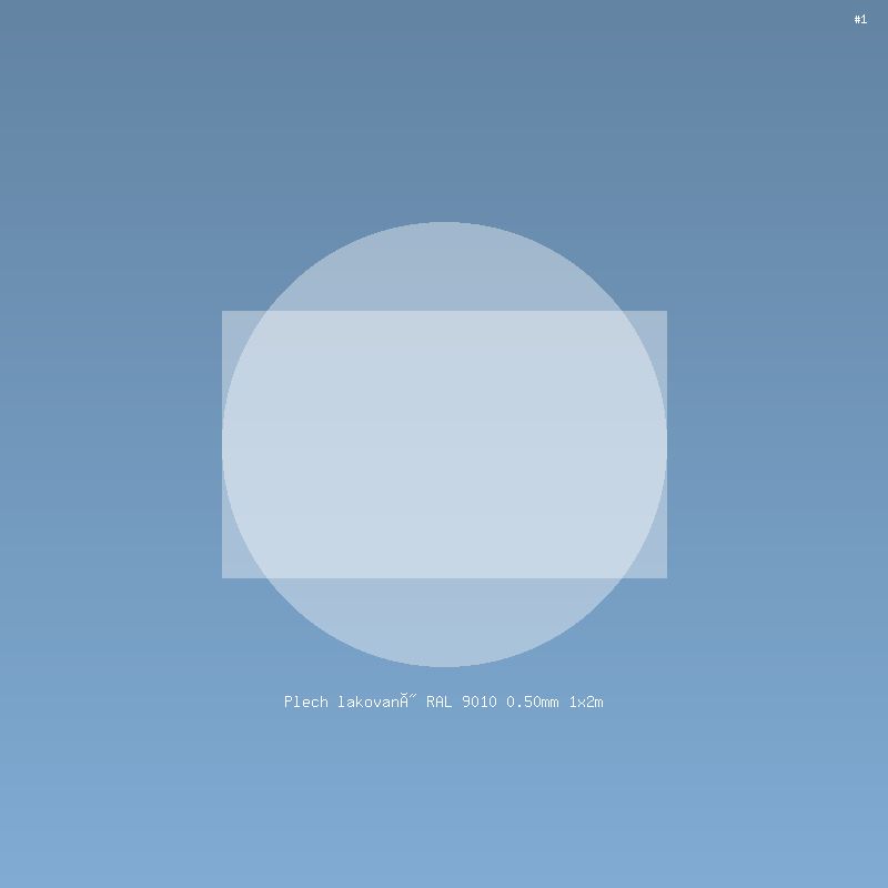 Plech lakovaný RAL 9010 0.50mm 1x2m