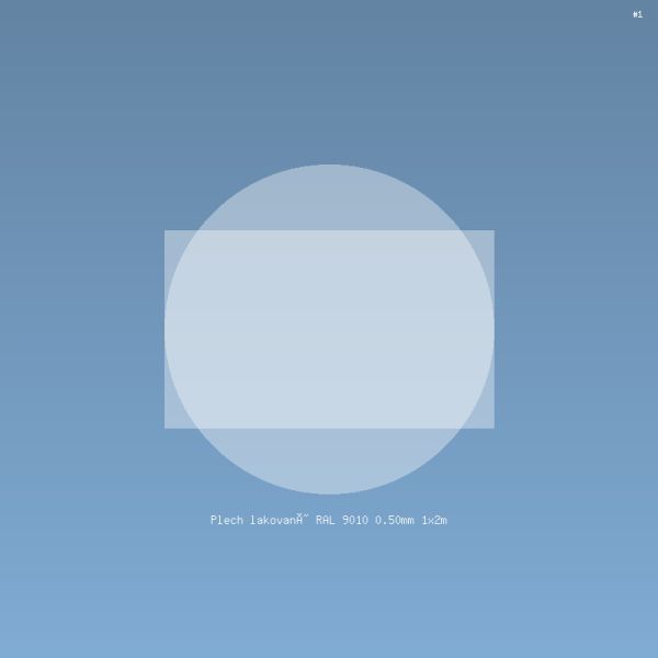 Plech lakovaný RAL 9010 0.50mm 1x2m