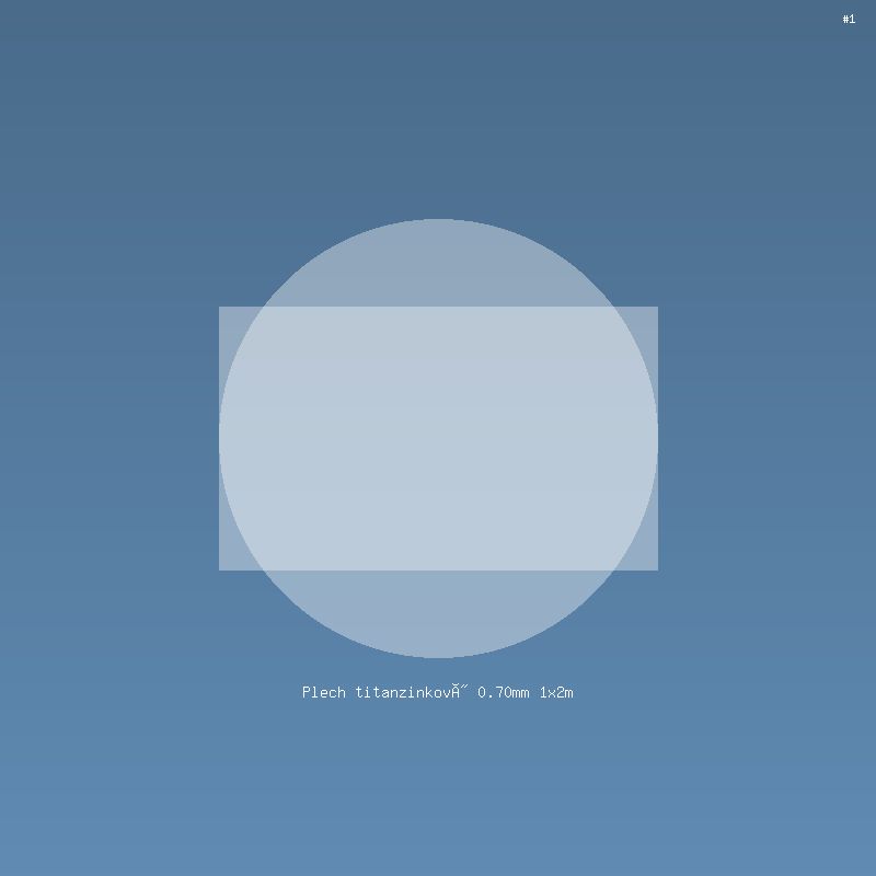Plech titanzinkový 0.70mm 1x2m