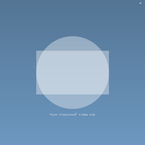 Plech titanzinkový 0.60mm 1x2m