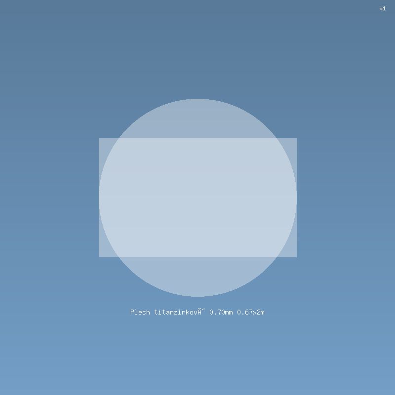 Plech titanzinkový 0.70mm 0.67x2m