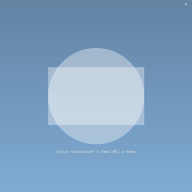 Svitek titanzinkový 0.70mm šíře 600mm